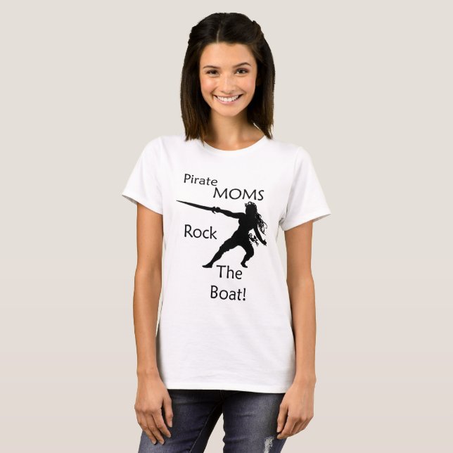 T-shirt Les mamans de pirate basculent le bateau (Devant entier)