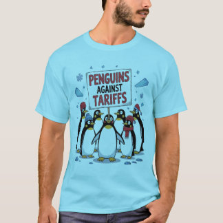 T-shirt les manchots drôles contre les tarifs résistent au