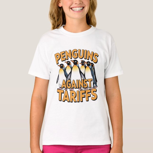 T-shirt les manchots drôles contre les tarifs résistent au (Devant)
