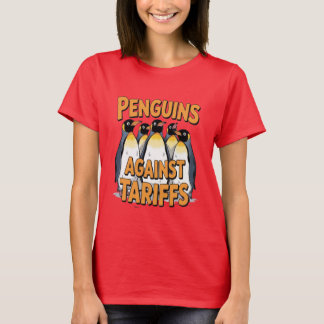 T-shirt les manchots drôles contre les tarifs résistent au