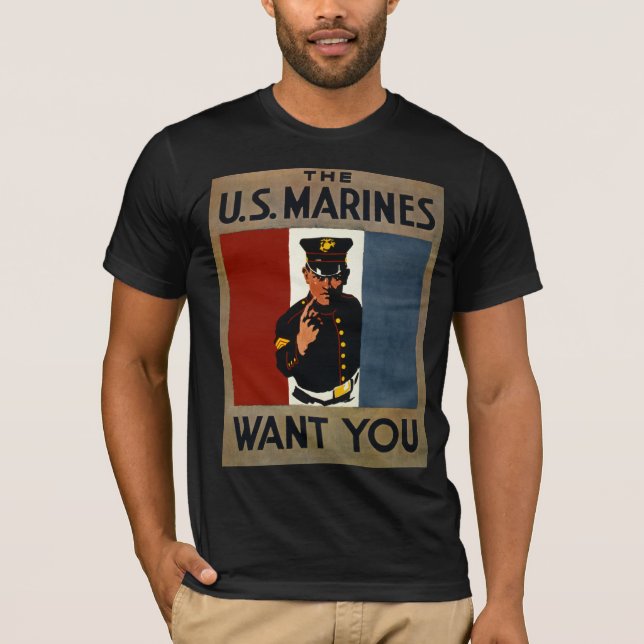 T-shirt Les Marines des États-Unis vous veulent (Devant)