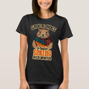 T-shirt Les marmottes préfèrent le printemps à la journée