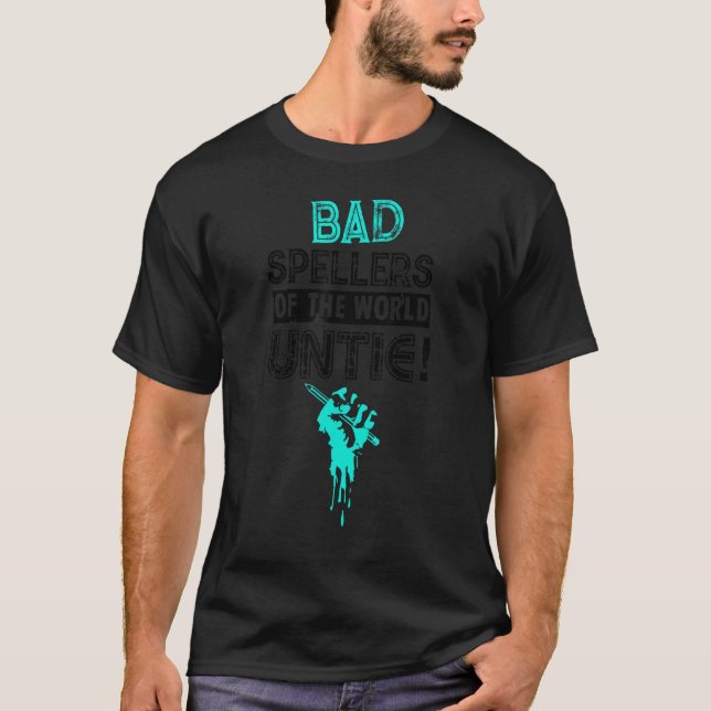 T-shirt Les Mauvais Écrivains Du Monde Untie (Devant)