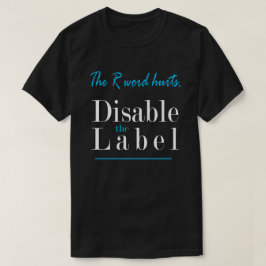 T-shirt Les maux de mot de R, désactivent l'étiquette