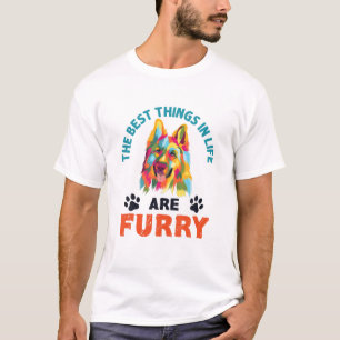 T-shirt Les Meilleures Choses Dans La Vie Sont Furry Germa
