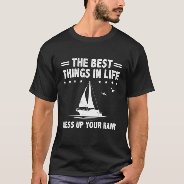 T-shirt Les Meilleures Choses De La Vie Mess Up Your Coiff (Devant)