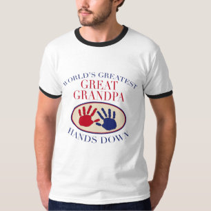 T-shirt Les meilleures grandes mains de grand-papa vers le