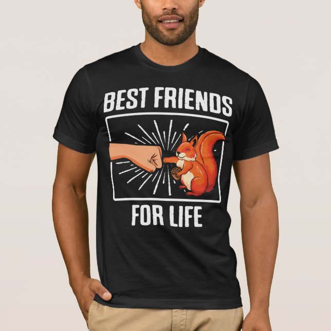 T-shirt Les meilleurs amis animaux de l'écureuil pour la v (Devant)