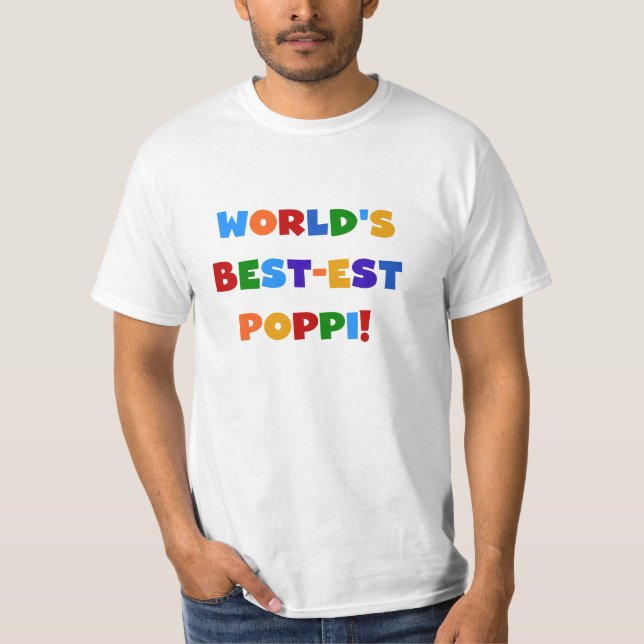 T-shirt Les meilleurs cadeaux de couleurs vives Poppi du m (Devant)