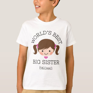 T-shirt Les meilleurs cheveux de brun de grande soeur des