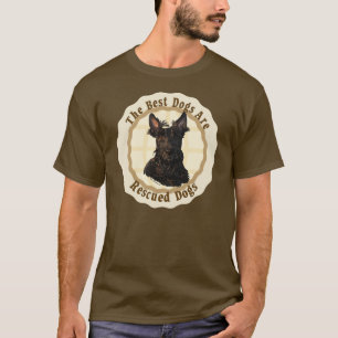 T-shirt Les meilleurs chiens sont Secourus - Scottish Terr