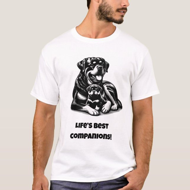 T-shirt Les meilleurs compagnons de la vie - Chien drôle (Devant)