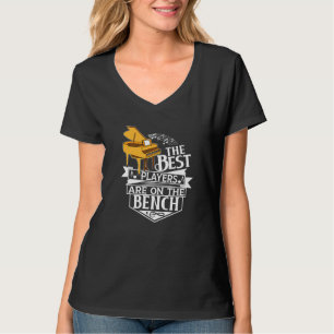 T-shirt Les Meilleurs Joueurs Sont Sur Le Banc Piano Et Ke