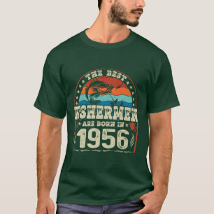 T-shirt Les Meilleurs Pêcheurs Sont Nés En 1956 Amateurs D