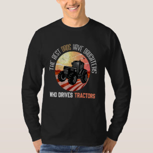 T-shirt Les Meilleurs Pères Ont Deux Filles Qui Conduisent