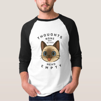 T-shirt Les mèmes des hommes pas de pensées Tête vide Ragl