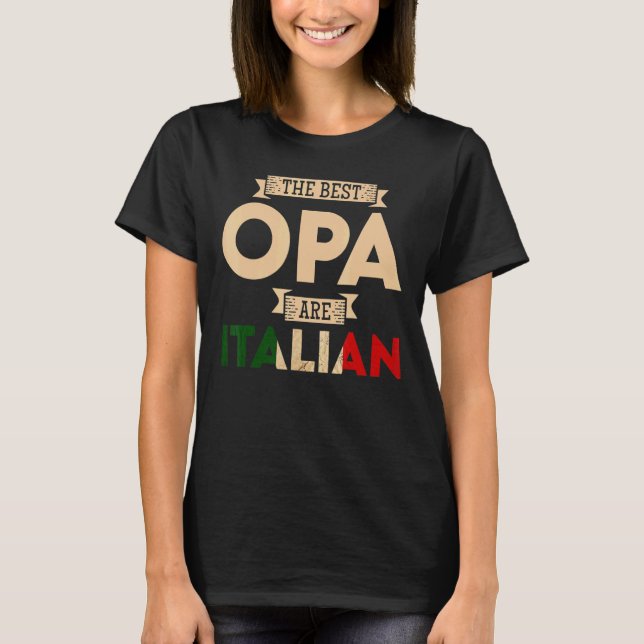 T-shirt Les Mens Les Meilleurs Opa Sont Drapeau Italien Pa (Devant)