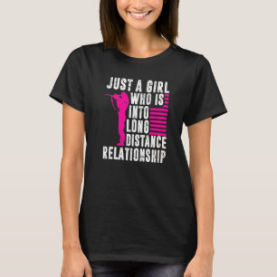 T-shirt Les Mens Long Range Tirant Juste Une Fille Long Di