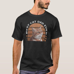 T-shirt Les Mens Meilleur Chat Papa Jamais ! Vintage père