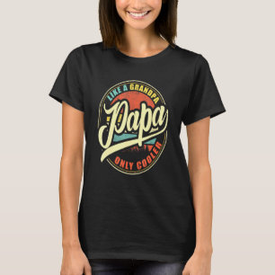 T-shirt Les Mens Papa Comme Un Grand-Père Seulement Glaciè