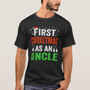 T-shirt Les Mens Premier Noël Comme Oncle 1Er Noël Nouveau