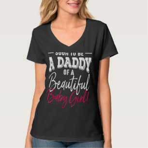 T-shirt Les Mens Seront Bientôt Un Papa Bébé Fille S'Atten