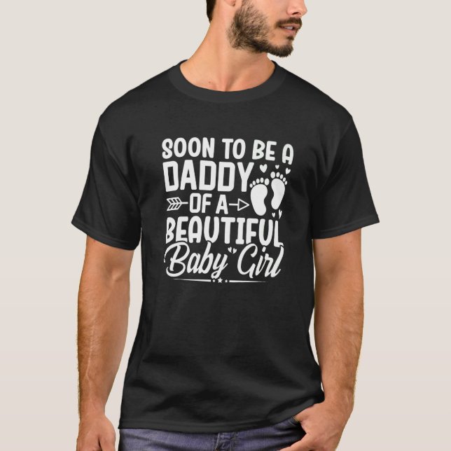 T-shirt Les Mens Seront Bientôt Un Papa D'Une Belle Bébée  (Devant)
