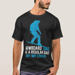 T-shirt Les Mens Snowboard Papa Comme Un Papa Régulier Sno