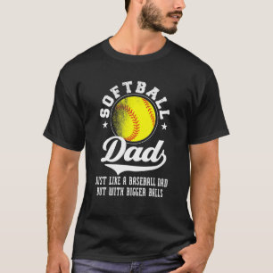 T-shirt Les Mens Softball Papa Comme Un Père De Baseball A