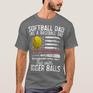 T-shirt Les Mens Softball Papa Comme Un Père De Baseball D