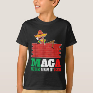 T-shirt Les Mexicains traversent toujours les hommes anti-