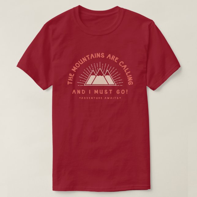 T-shirt Les montagnes appellent (Design devant)