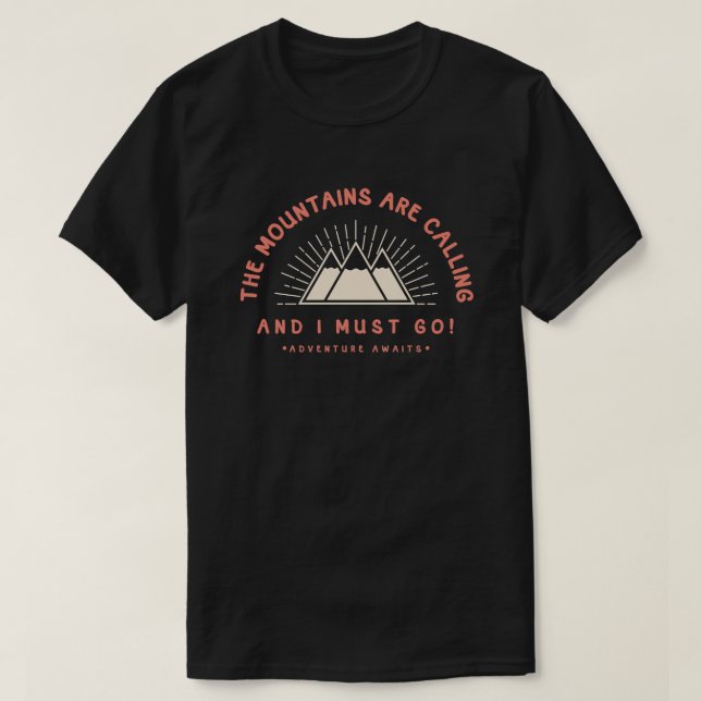 T-shirt Les montagnes appellent (Design devant)