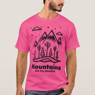 T-shirt Les Montagnes Sont Ma Passion Active