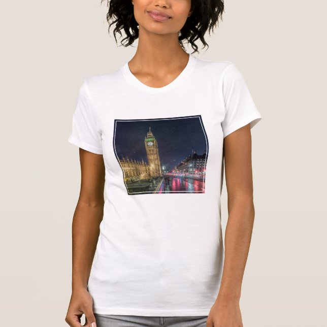 T-shirt Les monuments | Big Ben la nuit (Devant)