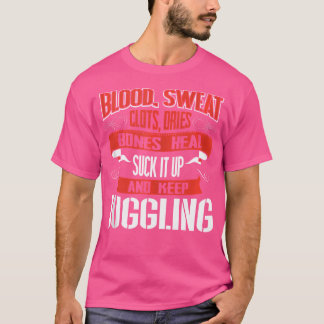 T-shirt Les Morceaux De Sang Suivent Les Séchés. Ferme-La 