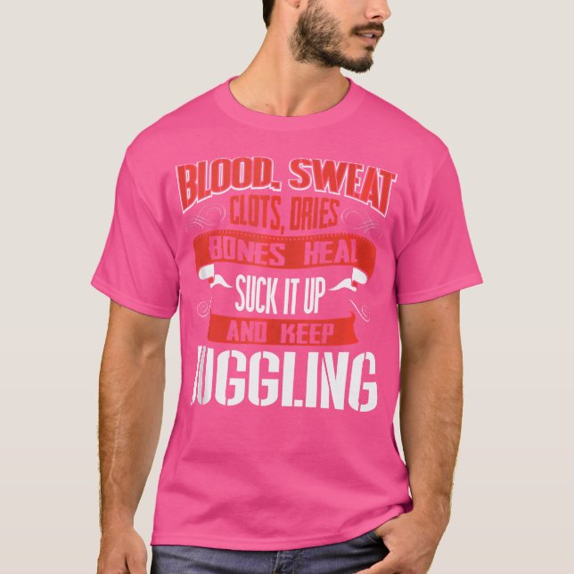T-shirt Les Morceaux De Sang Suivent Les Séchés. Ferme-La  (Devant)