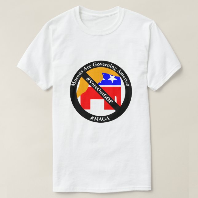 T-shirt Les morons gouvernent l'Amérique (Design devant)