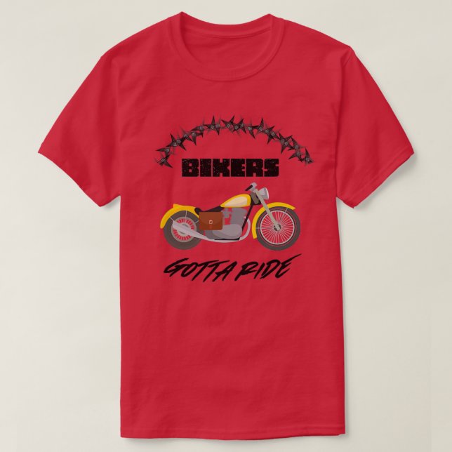 T-shirt Les motards doivent monter (2) (Design devant)