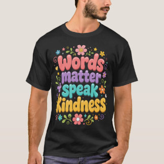 T-shirt Les mots comptent Parler avec gentillesse Doodles