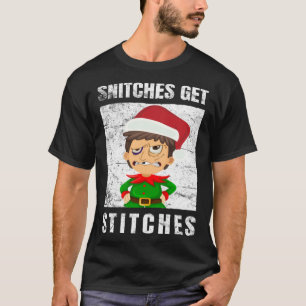 T-shirt Les mouchards se font piquer Les elfes de Noël Les