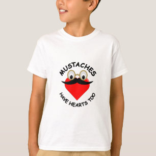 T-shirt Les moustaches ont aussi des coeurs