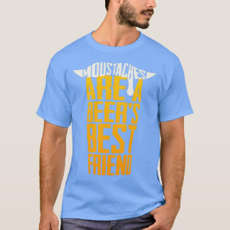 T-shirt Les Moustaches Sont Une Bière Meilleur Ami