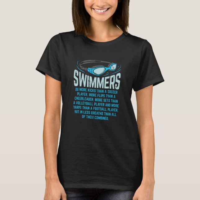T-shirt Les nageurs font plus de pieds - Cadeaux (Devant)