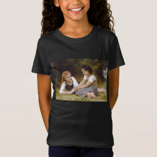 T-Shirt Les Noisettes : Les jeunes filles ramassent les no