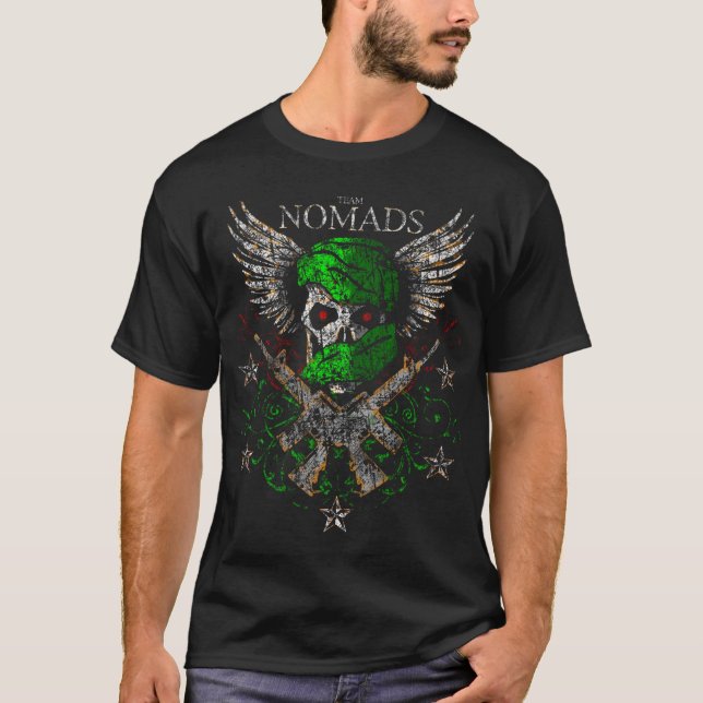 T-SHIRT LES NOMADES ONT EFFACÉ LA CHEMISE DE CRÂNE (Devant)