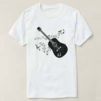 Les notes de guitare acoustique et de musique ont