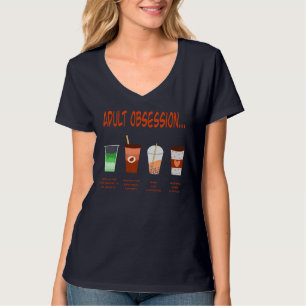 T-shirt Les obsessions des adultes, version café