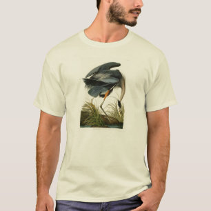 T-shirt Les oiseaux de John Audubon de héron de grand bleu