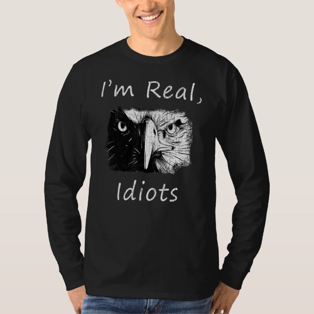 T-shirt Les Oiseaux Sont Une Véritable Parodie Angry Eagle (Devant)